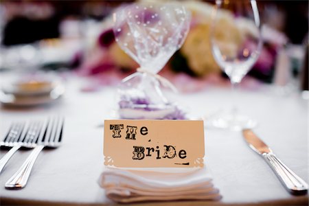 Bride's Place Setting Stock Photo - Rights-Managed, Code: 700-05803130