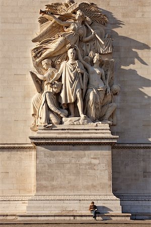 relief art - Person Reading at Arc de Triomphe, Paris, France Stock Photo - Rights-Managed, Code: 700-05803147