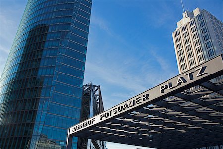 Sony Center and Ritz-Carlton Hotel as seen from Entrance of Potsdamer Platz Station, Berlin, Germany Stock Photo - Rights-Managed, Code: 700-05803424