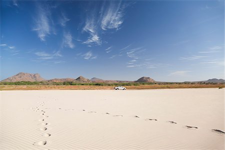 pictures of truck & blue sky and clouds - Santa Monica Beach, Boa Vista, Cape Verde, Africa Stock Photo - Rights-Managed, Code: 700-05803477