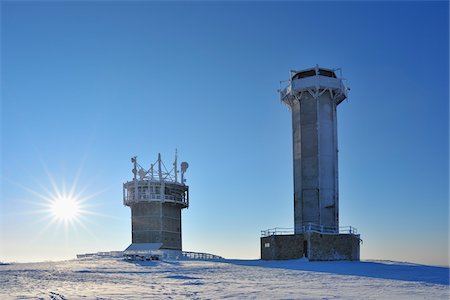 Observation and Telecommunications Towers, Schneekopf, Gehlberg, Thuringia, Germany Stock Photo - Rights-Managed, Code: 700-05803630