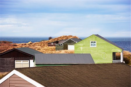 strandhaus - Beach Cottages, Embleton Bay, Northumberland, England Stockbilder - Lizenzpflichtiges, Bildnummer: 700-05803724
