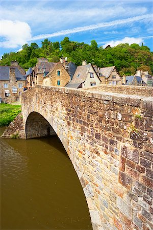 stone bridge - Arch Bridge over the Rance River, Dinan, Cotes-d'Armor, Bretagne, France Stock Photo - Rights-Managed, Code: 700-05803743