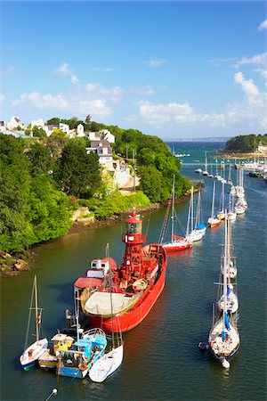 finistere - Boats Moored in Harbour, Port Rhu, Douarnenez, Finistere, Bretagne, France Foto de stock - Con derechos protegidos, Código: 700-05803762