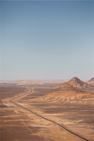 pictures libyan desert - Road Through Black Desert, Egypt Stock Photo - Rights-Managed, Code: 700-05821773