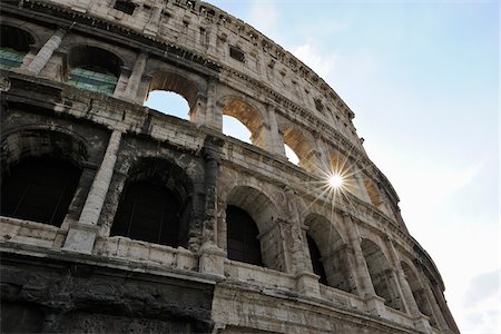 famous ancient roman landmarks - Colosseum, Rome, Lazio, Italy Stock Photo - Rights-Managed, Code: 700-05821968