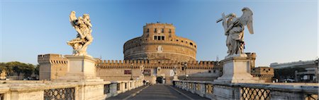 roman - Castel Sant'Angelo and Ponte Sant'Angelo, Rome, Lazio, Italy Stock Photo - Rights-Managed, Code: 700-05821972