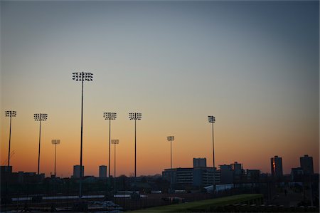riflettore - Floodlights at Pudding Mill Lane, Stratford, London, England Fotografie stock - Rights-Managed, Codice: 700-05822002