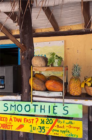 Smoothie Stand, Isla Holbox, Quintana Roo, Mexico Stock Photo - Rights-Managed, Code: 700-05854902