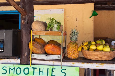 Smoothie Stand, Isla Holbox, Quintana Roo, Mexico Stock Photo - Rights-Managed, Code: 700-05854903