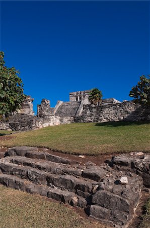 El Castillo, Tulum, Riviera Maya, Quintana Roo, Mexico Foto de stock - Con derechos protegidos, Código: 700-05855035