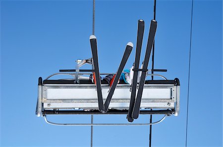 Low Angle View of Chairlift, La Foux d'Allos, Allos, France Stock Photo - Rights-Managed, Code: 700-05855265