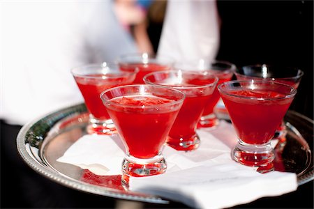 red cocktail - Server with Tray of Drinks Stock Photo - Rights-Managed, Code: 700-05948026