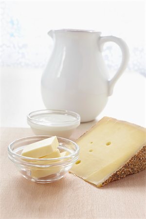 food, butter - Still Life of Dairy Products Stock Photo - Rights-Managed, Code: 700-05948054