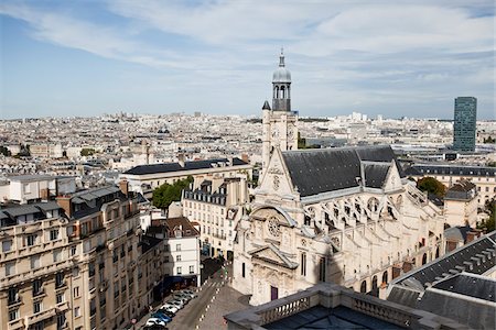 roof in paris - Church and City, Paris, France Stock Photo - Rights-Managed, Code: 700-05948084