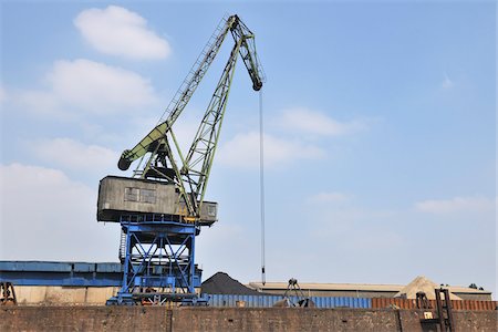 port cranes - Crane in Harbour, Duisburg, North Rhine Westphalia, Germany Stock Photo - Rights-Managed, Code: 700-05948213