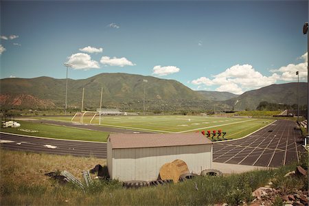 flood light - Sports Field, Aspen, Colorado, USA Stock Photo - Rights-Managed, Code: 700-05972988