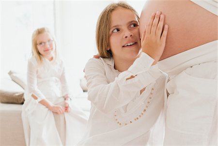 pregnant kid - Pregnant Mother with Daughters Stock Photo - Rights-Managed, Code: 700-05973067