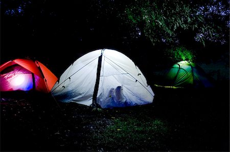 Tents Illuminated at Night Stock Photo - Rights-Managed, Code: 700-05973467