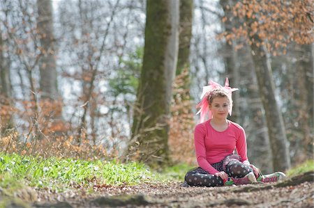 Portrait of Girl in Forest Stock Photo - Rights-Managed, Code: 700-05973475