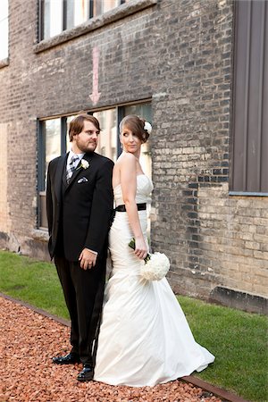 full body portraits people - Bride and Groom Stock Photo - Rights-Managed, Code: 700-05973649