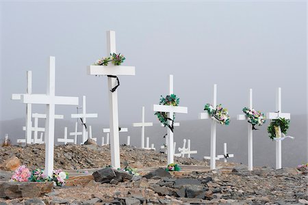 Cemetery, Ittoqqortoormiit, Sermersooq, Greenland Stock Photo - Rights-Managed, Code: 700-05973783