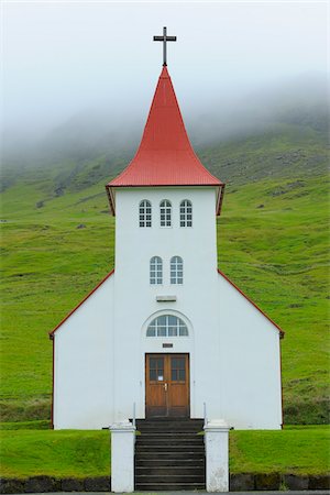 stair for mountain - Wooden Church, Asofsskali, Iceland Stock Photo - Rights-Managed, Code: 700-06009030