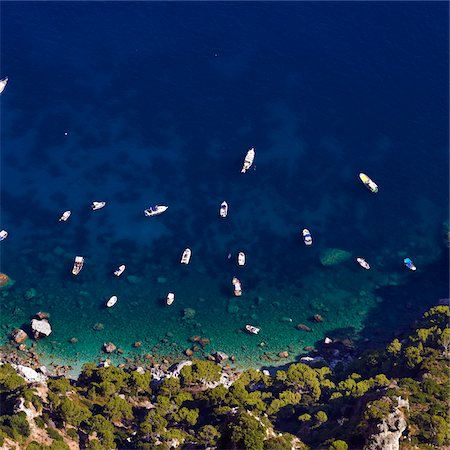 Overview of Boats, Anacapri, Capri, Campania, Italy Stock Photo - Rights-Managed, Code: 700-06009144