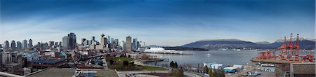 panoramic and building exterior and sky - Panoramic View of Vancouver, British Columbia, Canada Stock Photo - Rights-Managed, Code: 700-06025268