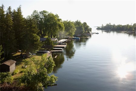 View of Trent-Severn Waterway, Bobcaygeon, Ontario, Canada Stock Photo - Rights-Managed, Code: 700-06037908
