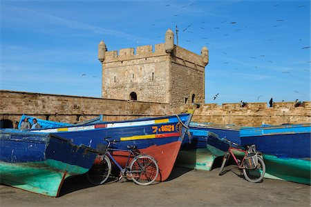 Fishing Boats and Bicycles, Essaouira, Morocco Stock Photo - Rights-Managed, Code: 700-06038038