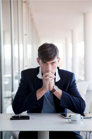 folded hands - Businessman at Outdoor Cafe Stock Photo - Rights-Managed, Code: 700-06038140