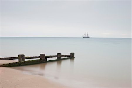 sailboat beach - Ship on Horizon Stock Photo - Rights-Managed, Code: 700-06059800