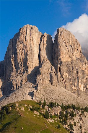 Grödnerjoch und Sellagruppe, Val Gardena, Südtirol, Trentino Alto Adige, Italien Stockbilder - Lizenzpflichtiges, Bildnummer: 700-06109505