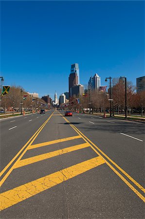 dividing line - Cityscape, Philadelphia, Pennsylvania, USA Stock Photo - Rights-Managed, Code: 700-06109804