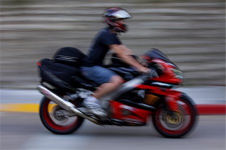 Motorcyclist on Sport Bike Stock Photo - Rights-Managed, Code: 700-06125671