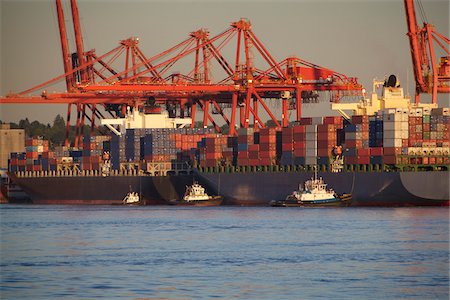 freighter - Freighter Ships in Port, Vancouver Harbour, Vancouver, British Columbia, Canada Stock Photo - Rights-Managed, Code: 700-06144869