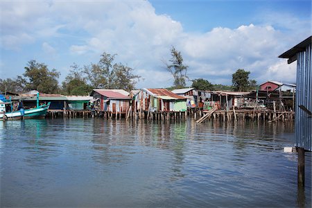 elevated sky - Floating Fishing Village, near Sihanoukville, Cambodia Stock Photo - Rights-Managed, Code: 700-06199258