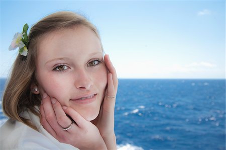 female teen brown eyes - Close-up Portrait of Teenage Girl Stock Photo - Rights-Managed, Code: 700-06190528