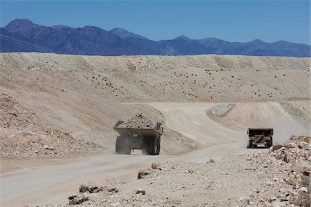 excavation - Open Pit Gold Mine, Nevada, USA Stock Photo - Rights-Managed, Code: 700-06190539