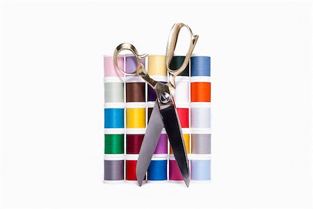 Scissors and Spools of Thread Stock Photo - Rights-Managed, Code: 700-06282071