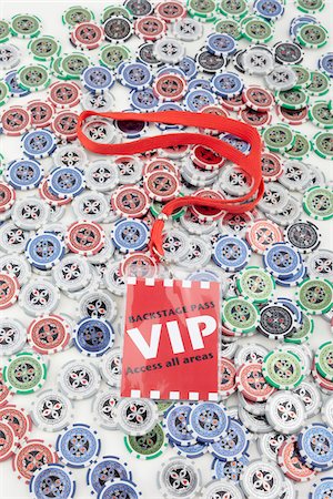 VIP Pass and Poker Chips Stock Photo - Rights-Managed, Code: 700-06302300