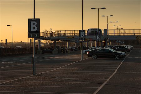 parking lot with cars - Parking Lot, Terminal 5, Heathrow Airport, London, UK Stock Photo - Rights-Managed, Code: 700-06334449