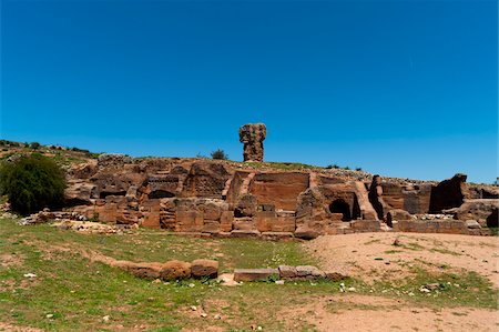 spain mountains blue sky - Celtiberian Archaeological Site of Tiermes, Montejo de Tiermes, Soria, Castilla y Leon, Spain Stock Photo - Rights-Managed, Code: 700-06334540