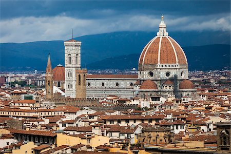 simsearch:700-06367967,k - Basilica di Santa Maria del Fiore and City, Florence, Tuscany, Italy Stock Photo - Rights-Managed, Code: 700-06334636