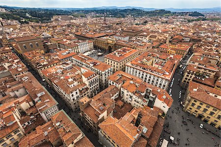 street high angle view - Aerial view of Florence, Tuscany, Italy Stock Photo - Rights-Managed, Code: 700-06334645