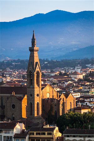 Basilica di Santa Croce, Florence, Tuscany, Italy Fotografie stock - Rights-Managed, Codice: 700-06334640