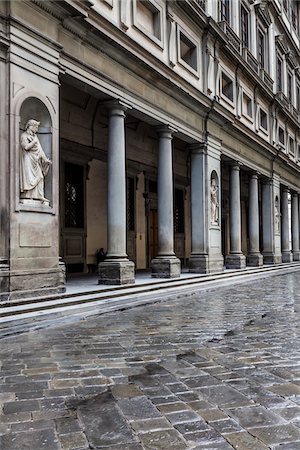 Außenseite der Uffizi Galerie, Florenz, Toskana, Italien Stockbilder - Lizenzpflichtiges, Bildnummer: 700-06334690