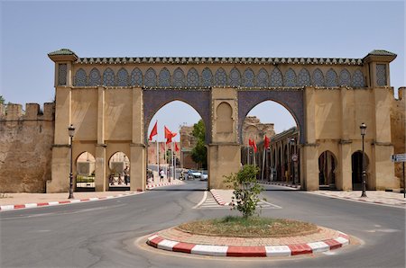 rond-point - Porte de la ville, Meknes, Maroc Photographie de stock - Rights-Managed, Code: 700-06355131