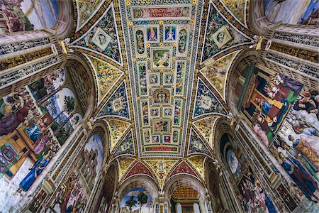 siena - Piccolomini-Bibliothek in der Kathedrale von Siena, Siena, Toskana, Italien Stockbilder - Lizenzpflichtiges, Bildnummer: 700-06367767